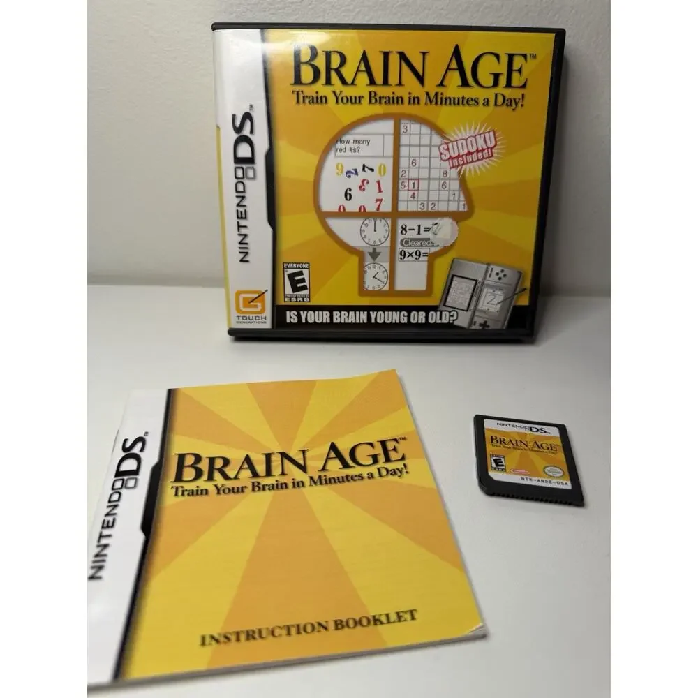 Brain Age 1 & 2 Bundle Lot Nintendo DS CIB Complete W All Inserts Very Clean EUC